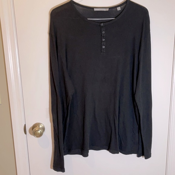 Vince Henley T-shirt Long Sleeve Men's XL